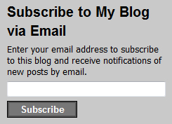 subscribe to my blog via email